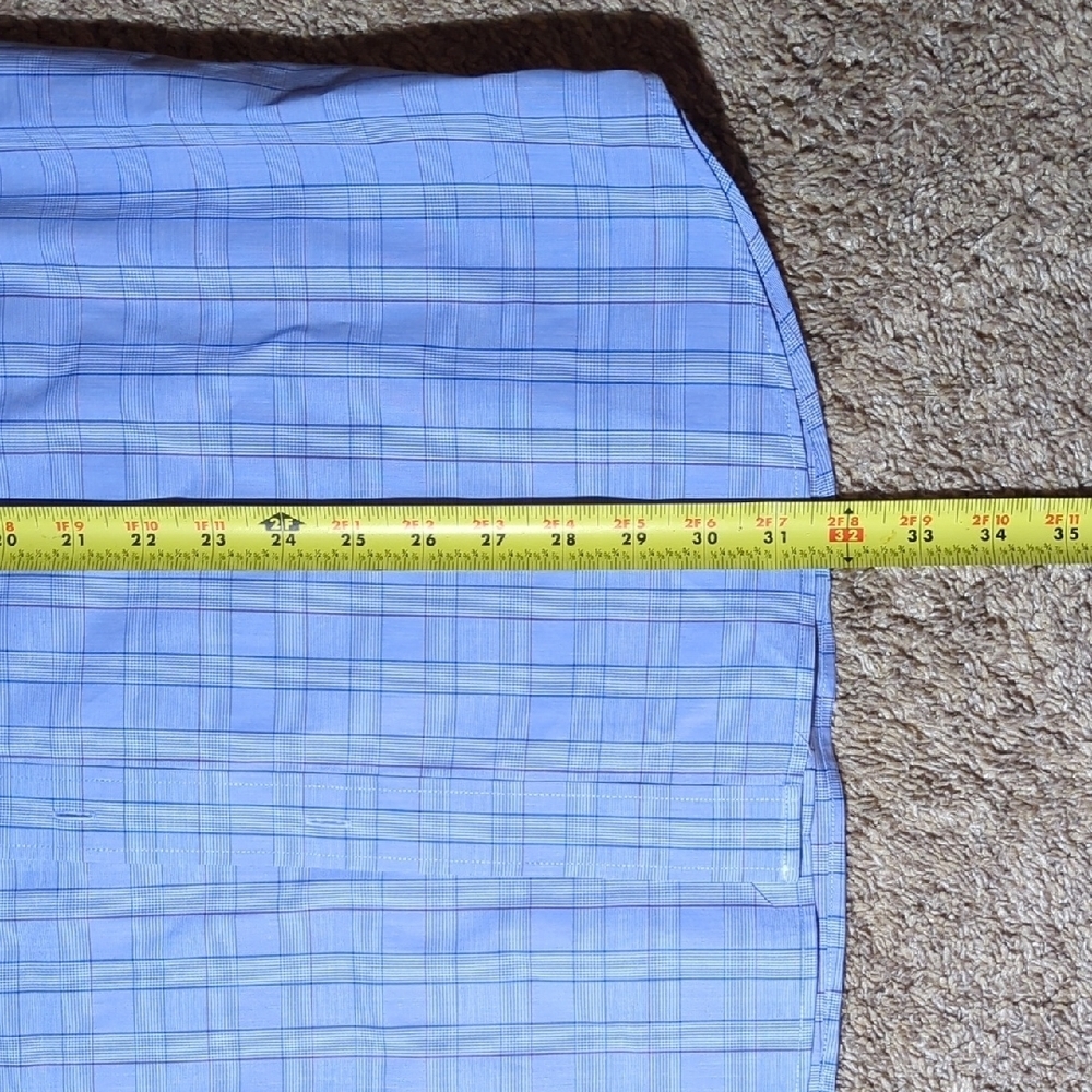 Nautica Light Blue Plaid Button Down Shirt - Picture 8 of 8